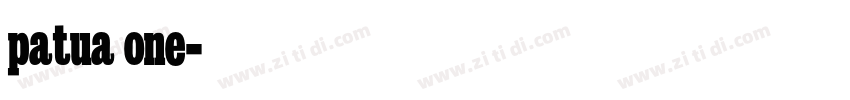 patua one字体转换